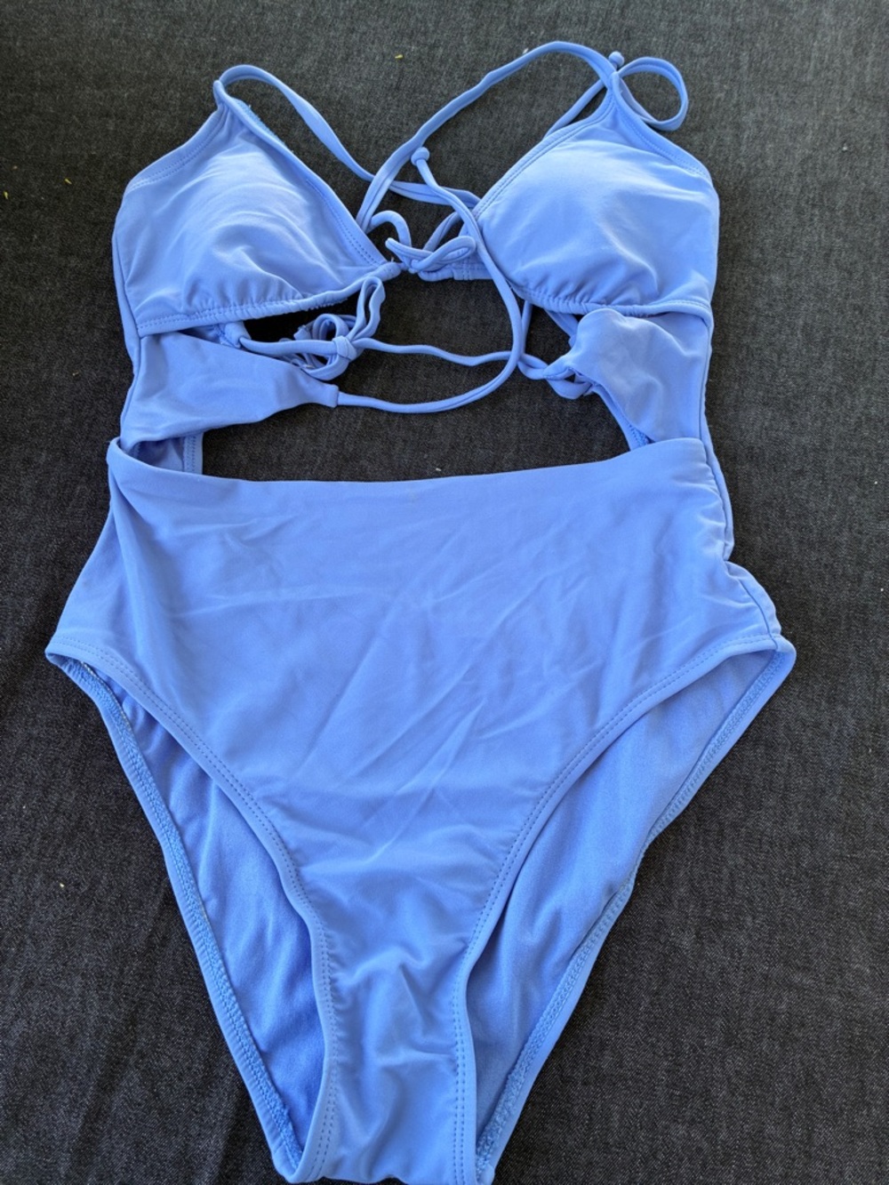 Xhilaration Light Blue One-Piece Swimsuit with Strappy Back